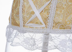 Fashion Princess Style Women Lingerie Bodyshaper Bridal Corset Bustier Tops For Women Short-Sleeve Lace Up Corselet Plus Size