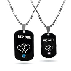 Pair Of Lovers Fashion Puzzle Anatomical Heart Necklaces Pendants Stainless Steel Chain Couple Collares Women Valentine Day Gift