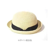 Hats For Women Summer Sun Protection Straw Hat Female Round Top Curled Brim Parent Child Student Sunshade Travel