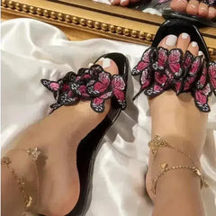 2021 Summer Slippers Fashion Butterfly Flat Sandals for Outdoor - Femstylo