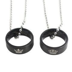 Pair Of Lovers Fashion Puzzle Anatomical Heart Necklaces Pendants Stainless Steel Chain Couple Collares Women Valentine Day Gift