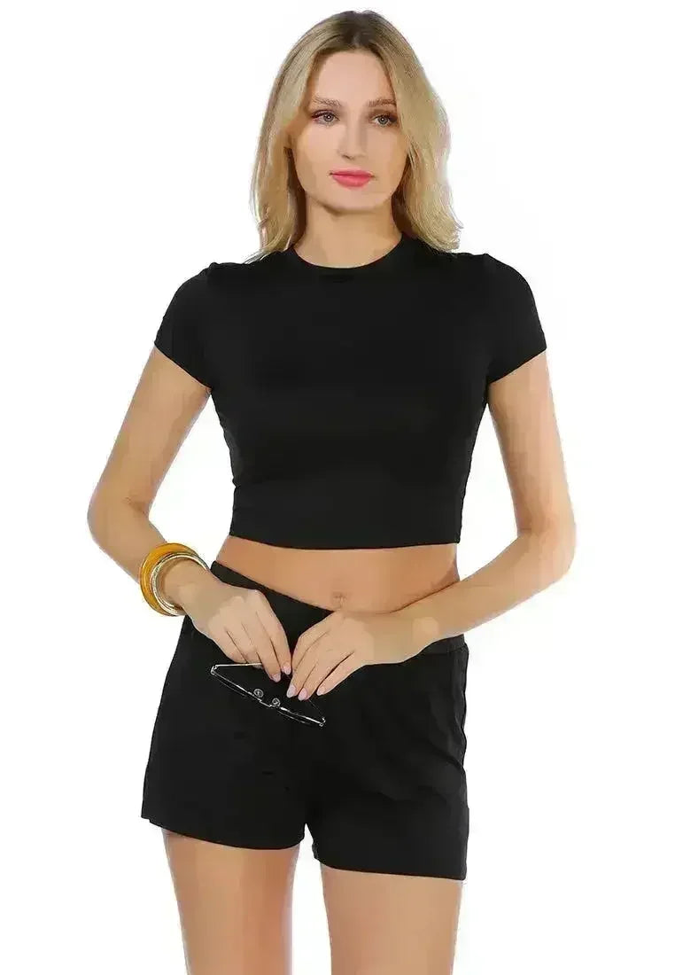 High Kicks Solid Cotton Shorts - Femstylo