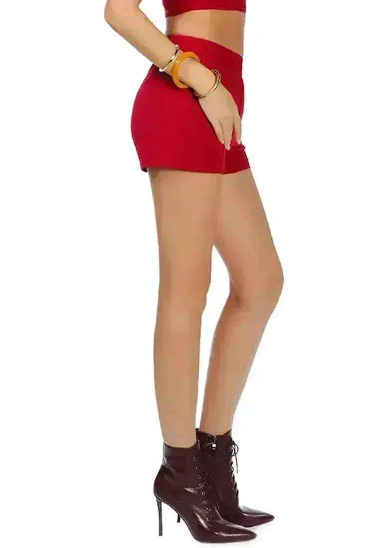 High Kicks Solid Cotton Shorts - Femstylo