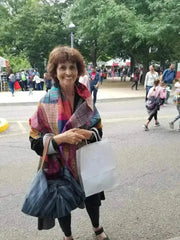 Vintage Silk Saree Kantha throw - Hand Stitched Upcycled - Femstylo