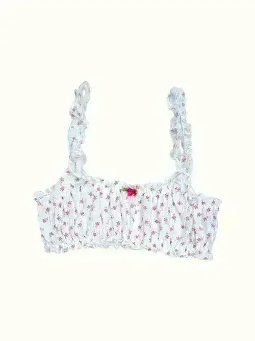 Romantic Floral Pointelle Bralette - Femstylo