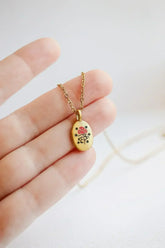 Irene Necklace in Red and Gold - Femstylo