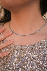 Sabrina Necklace in Rhodium Filled - Femstylo