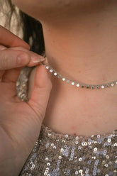 Sabrina Necklace in Rhodium Filled - Femstylo