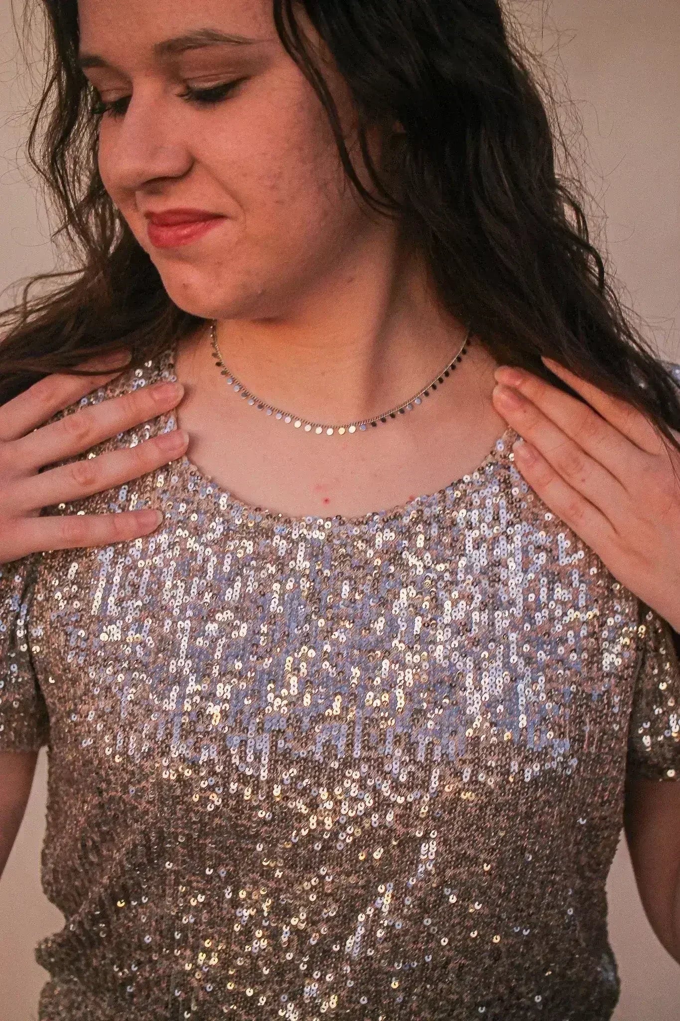 Sabrina Necklace in Rhodium Filled - Femstylo