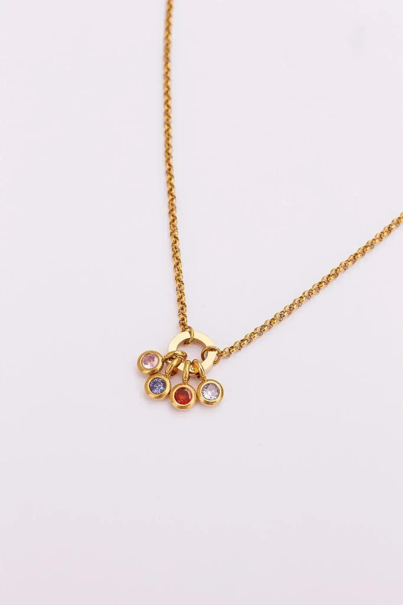 Custom Birthstone Charm Necklace - Femstylo