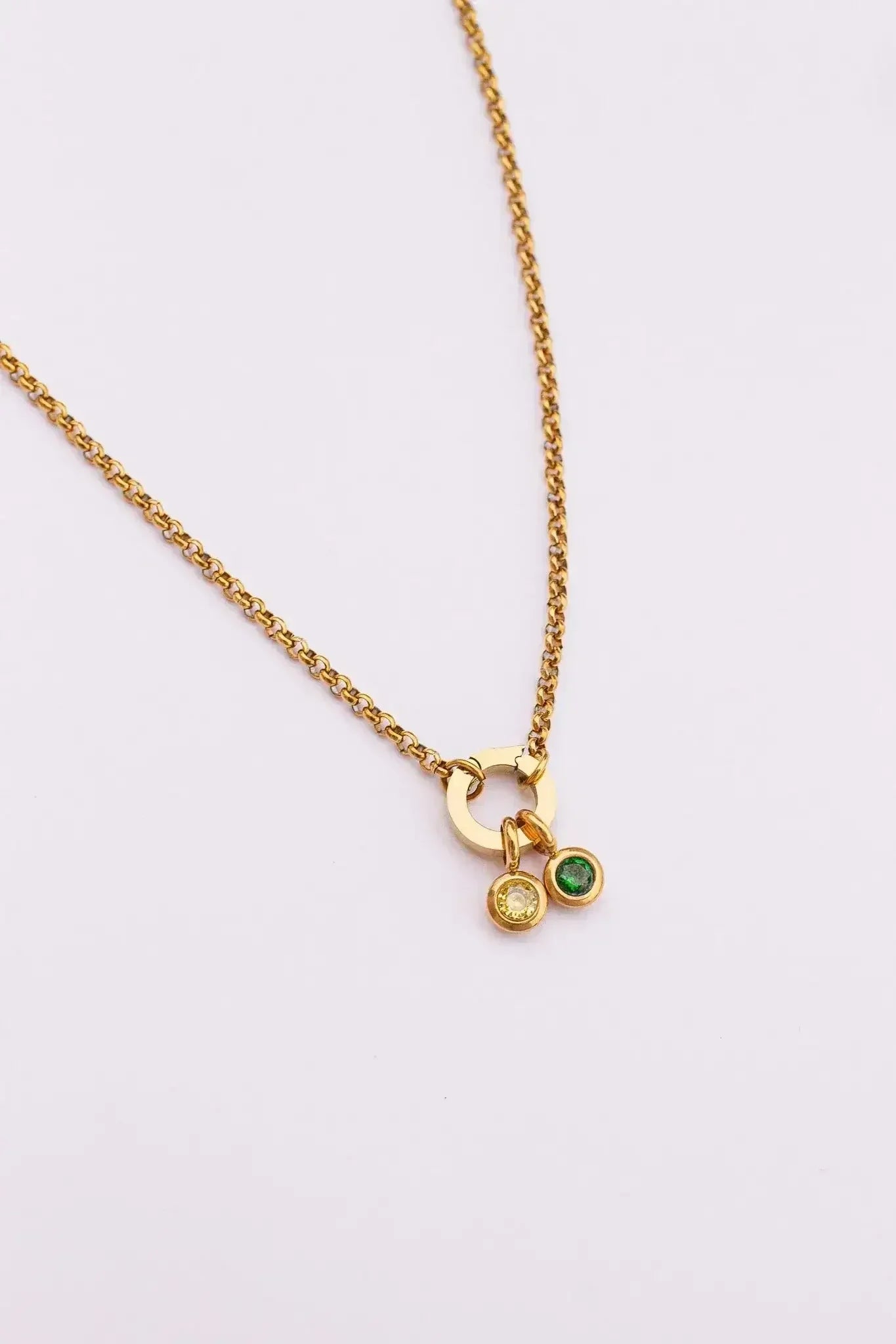 Custom Birthstone Charm Necklace - Femstylo