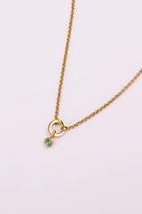 Custom Birthstone Charm Necklace - Femstylo
