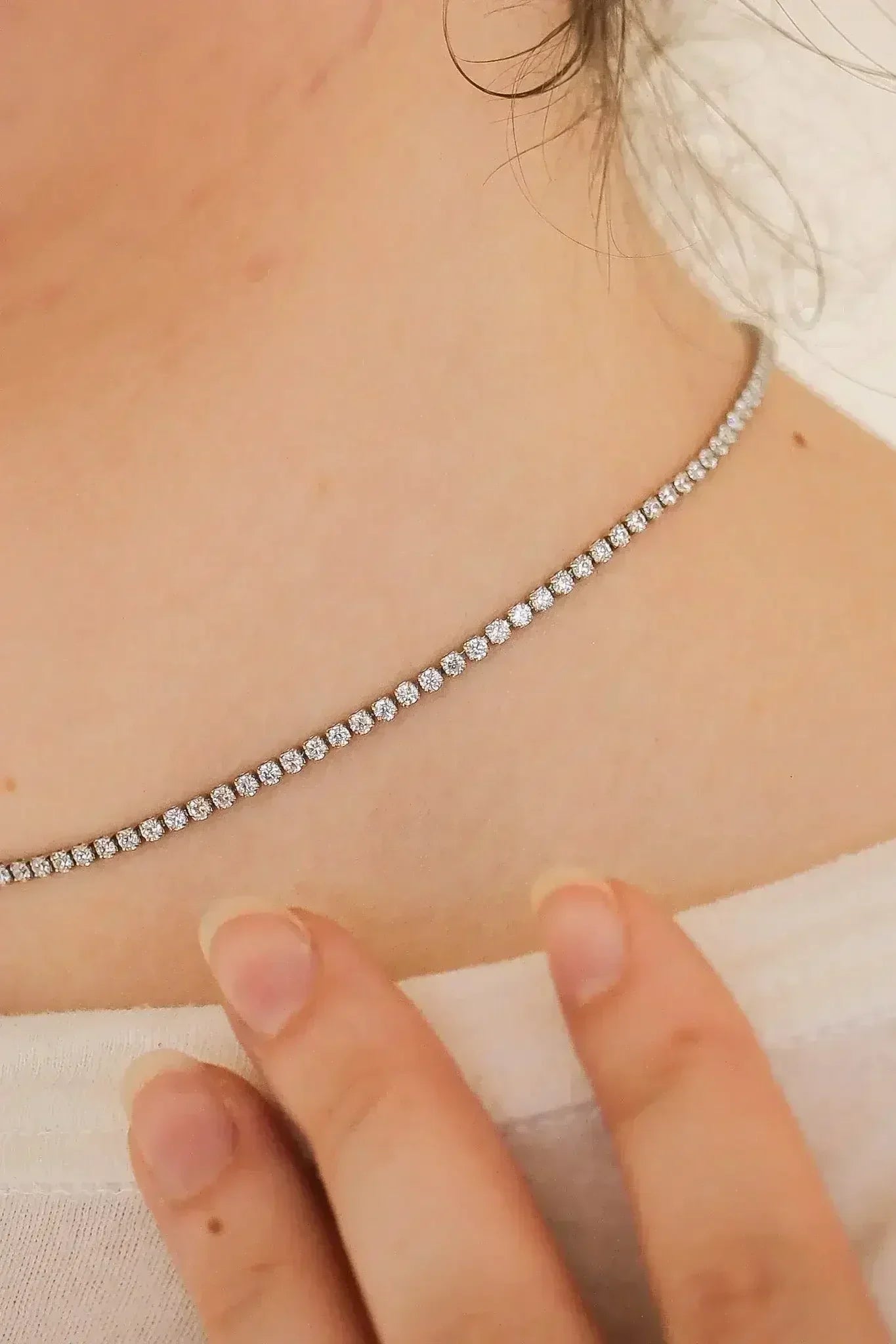 Josephine Necklace in Rhodium Filled - Femstylo