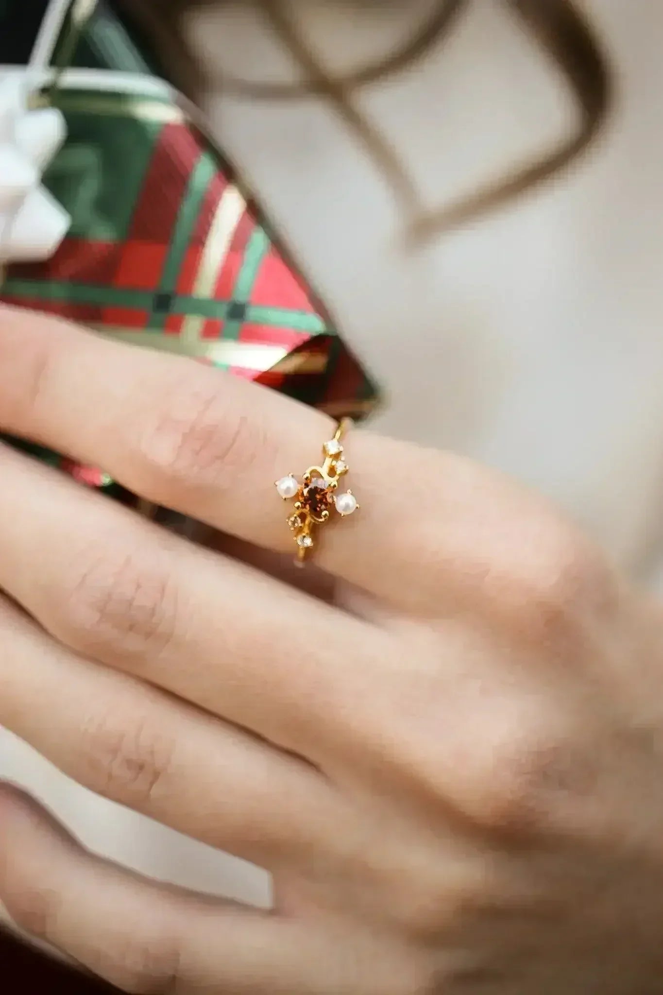 Carole Ring in Brick Topaz - Femstylo