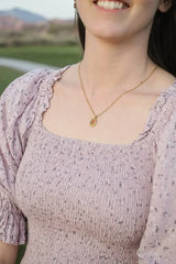 Irene Necklace in Red and Gold - Femstylo