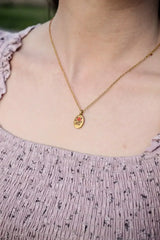 Irene Necklace in Red and Gold - Femstylo