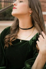 Clarisse Ribbon Choker in Black Velvet - Femstylo