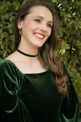 Clarisse Ribbon Choker in Black Velvet - Femstylo