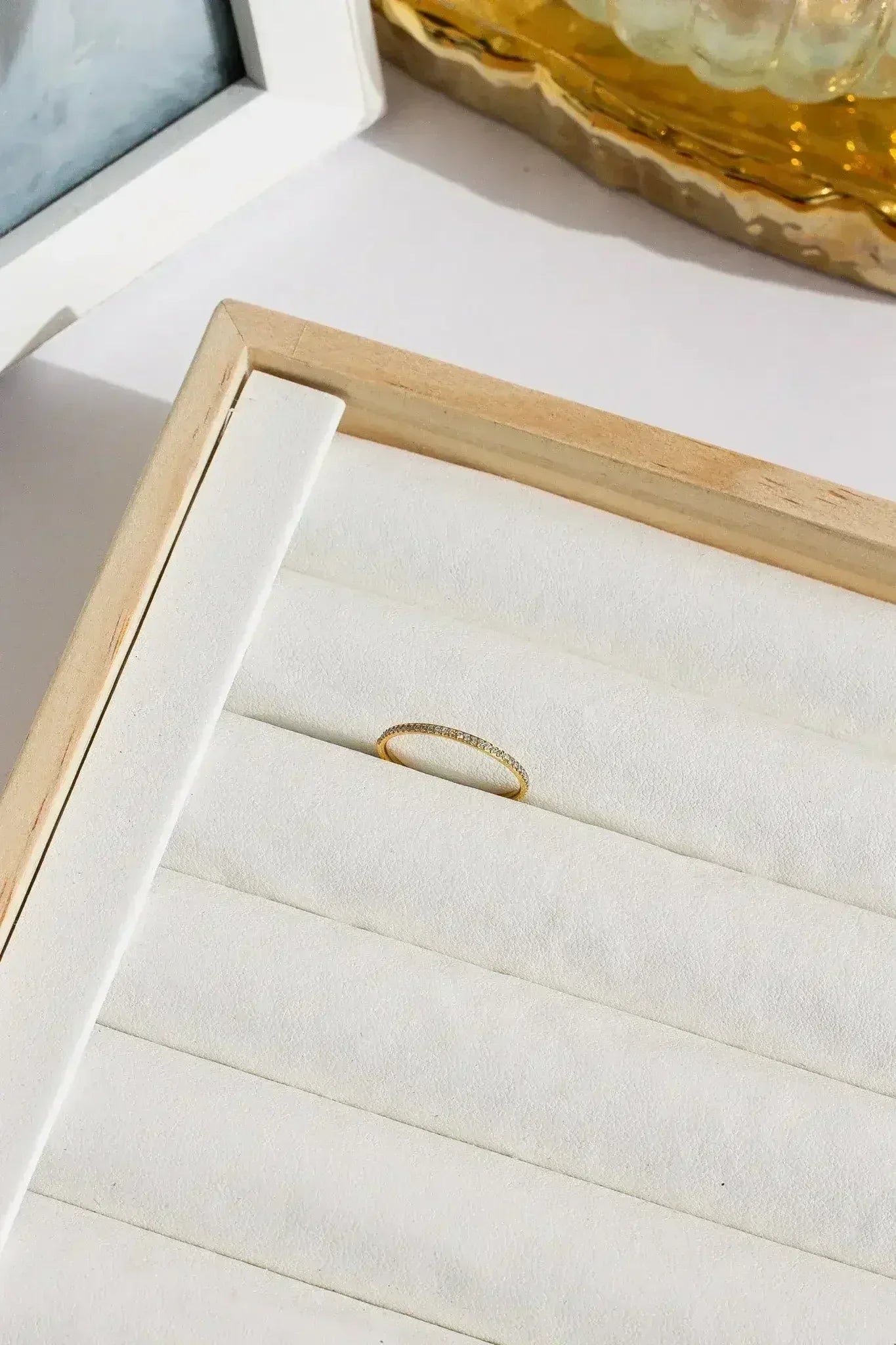 Dainty Crystal Stacker Ring - Femstylo