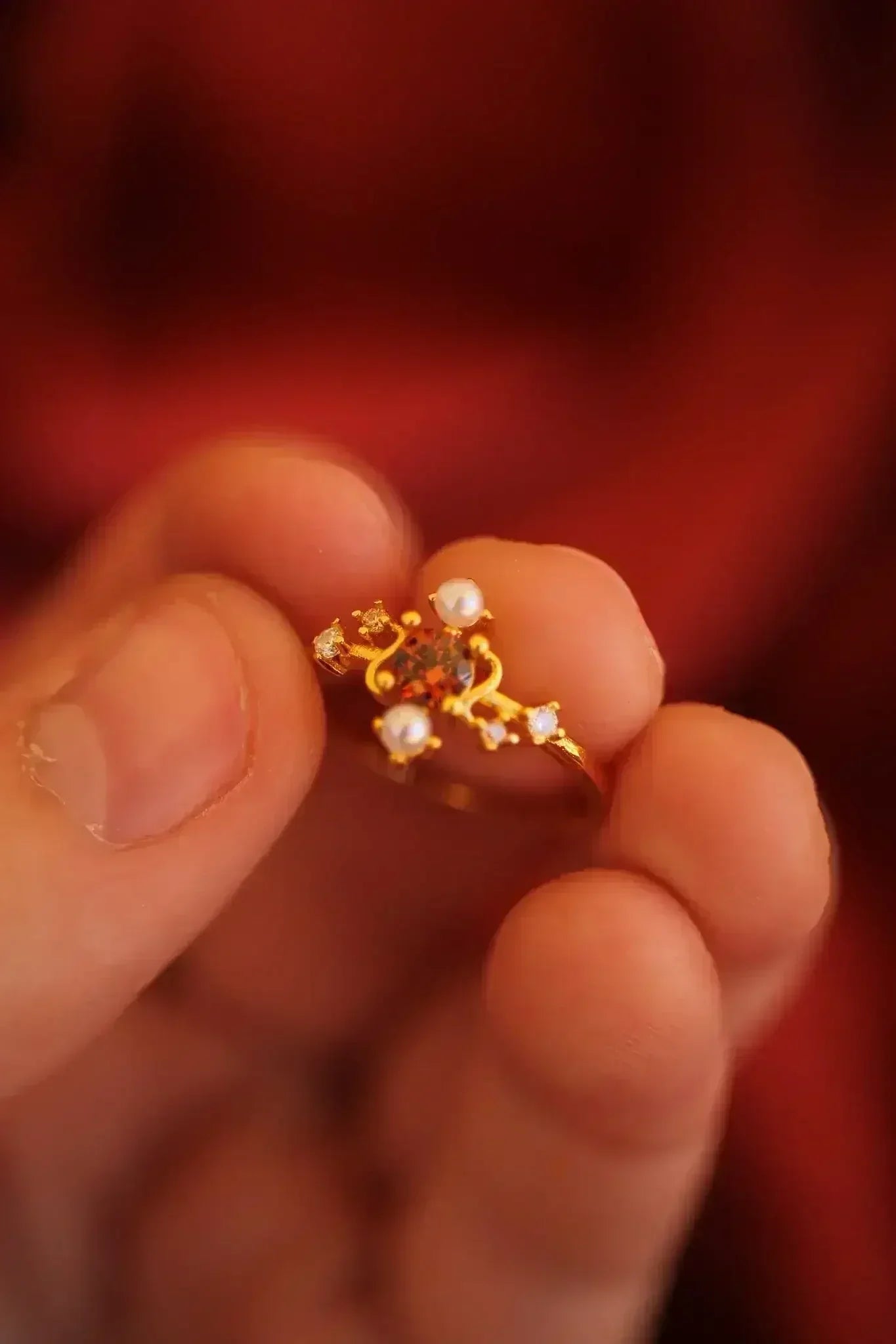 Carole Ring in Brick Topaz - Femstylo