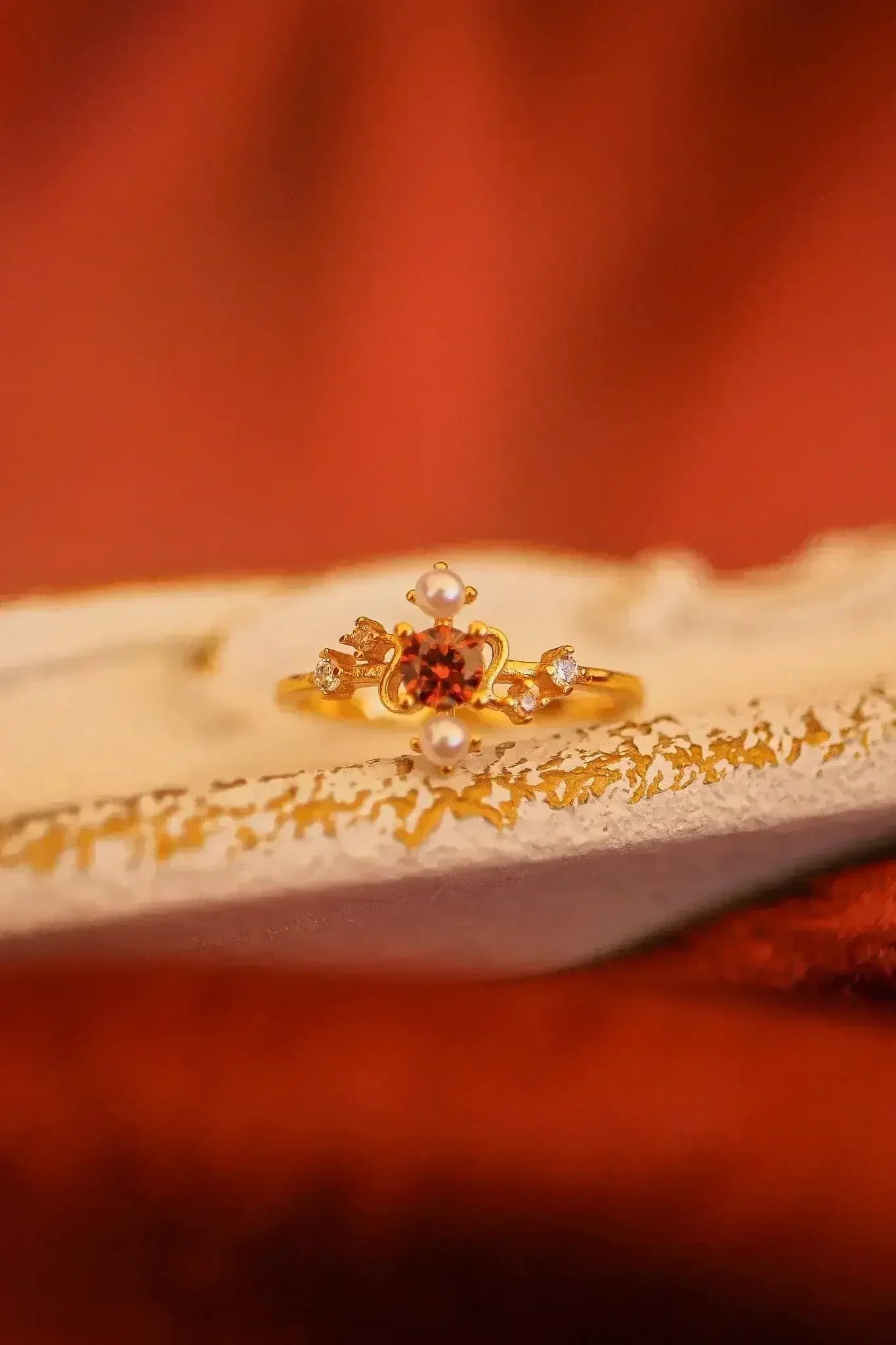 Carole Ring in Brick Topaz - Femstylo