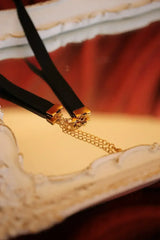 Clarisse Ribbon Choker in Black Velvet - Femstylo