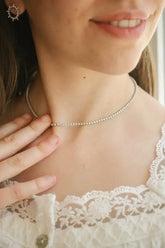 Josephine Necklace in Rhodium Filled - Femstylo