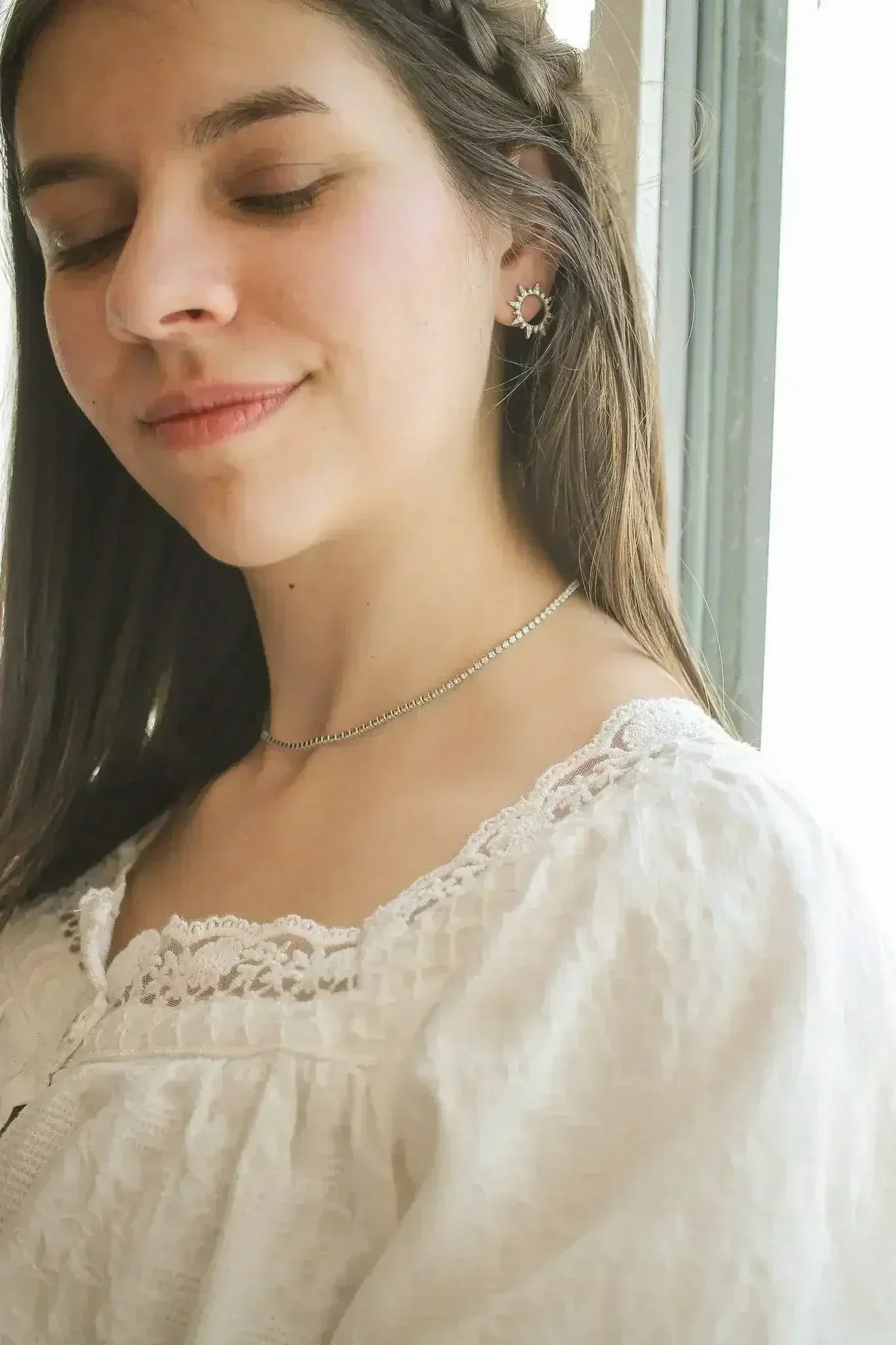 Josephine Necklace in Rhodium Filled - Femstylo