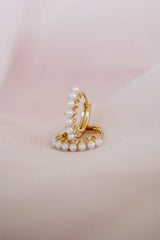 Pearl Huggie Hoop - Femstylo