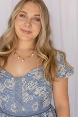 Bella Charm Necklace in Blue - Femstylo