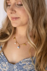 Bella Charm Necklace in Blue - Femstylo