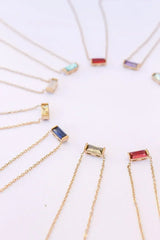 CZ Birthstone Necklace - Femstylo