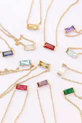 CZ Birthstone Necklace - Femstylo