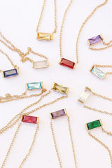 CZ Birthstone Necklace - Femstylo