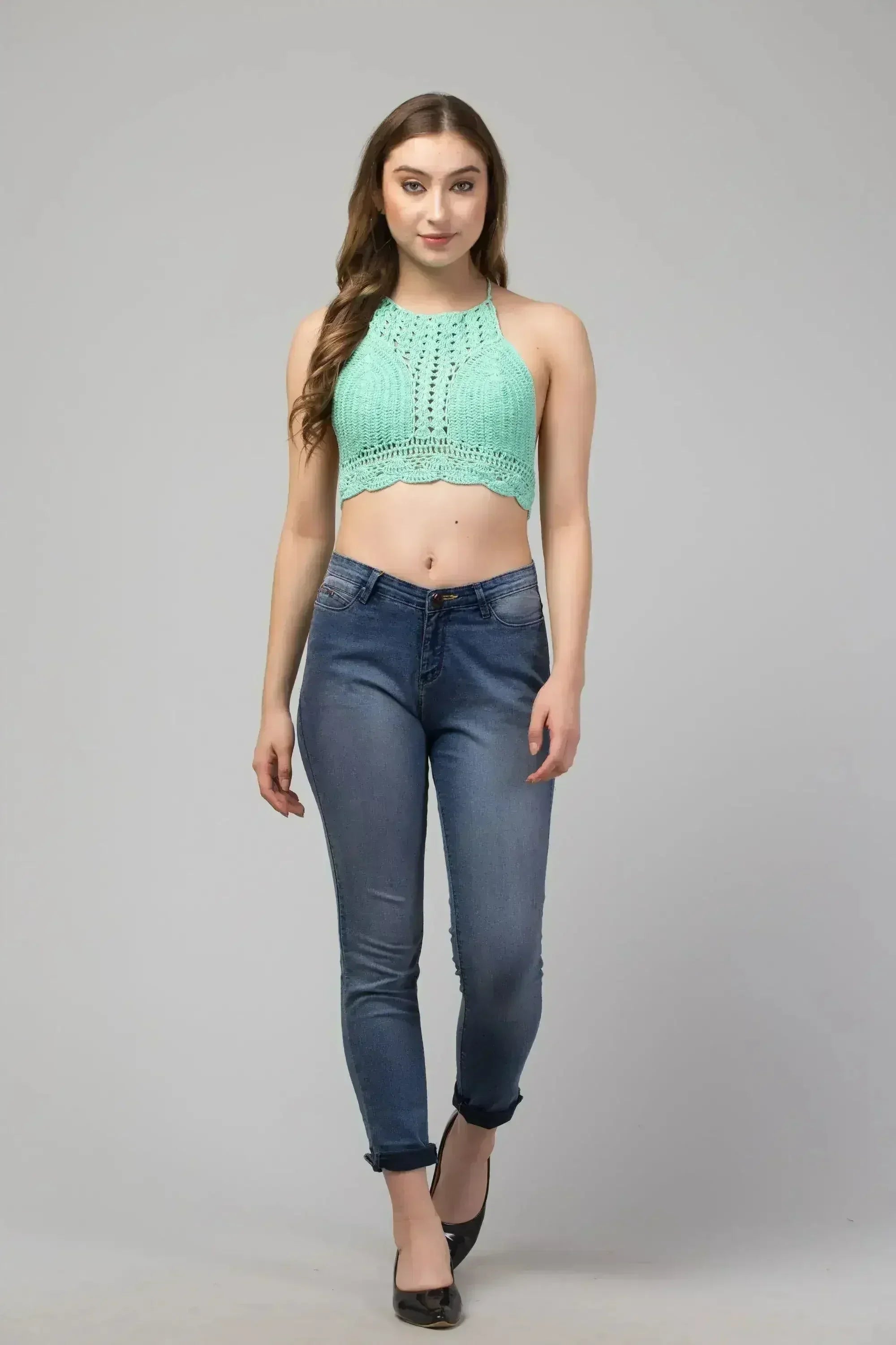 Caroline Crochet Crop Top-Bralette - Femstylo