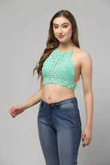 Caroline Crochet Crop Top-Bralette - Femstylo