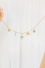 Bella Charm Necklace in Blue - Femstylo