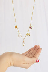 Bella Charm Necklace in Rose - Femstylo