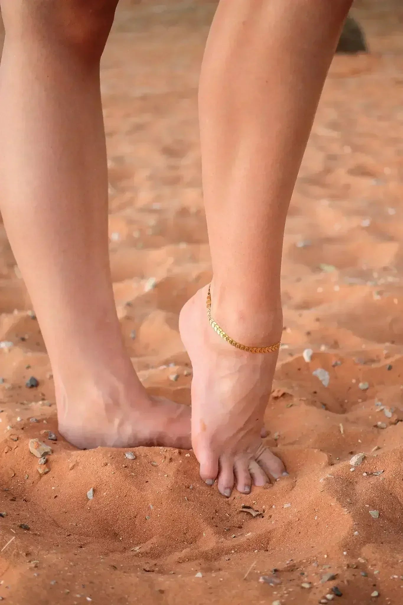 Persephone Anklet in Gold pleated Stainless steel Anklet | Femstylo - Femstylo