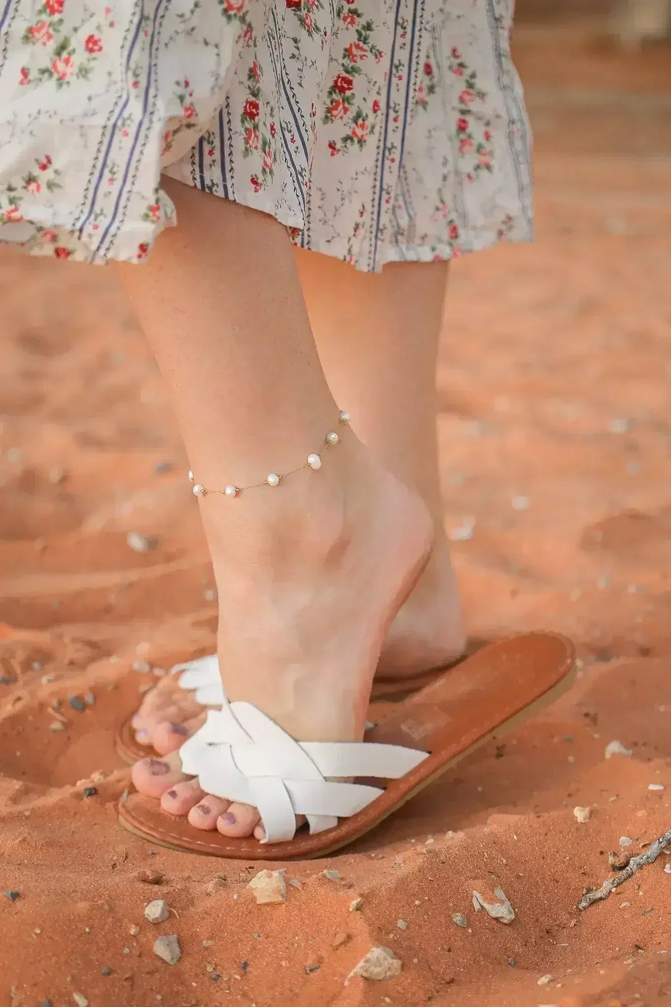 Aphrodite Anklet in Freshwater Pearl - Femstylo