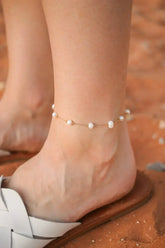 Aphrodite Anklet in Freshwater Pearl - Femstylo