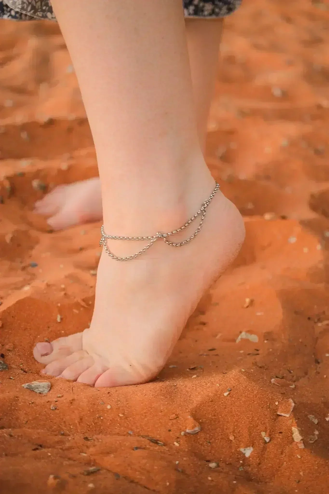 Freya Anklet in Silver Unique and Romantic | Femstylo - Femstylo