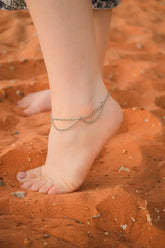 Freya Anklet in Silver Unique and Romantic | Femstylo - Femstylo