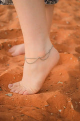 Freya Anklet in Silver Unique and Romantic | Femstylo - Femstylo