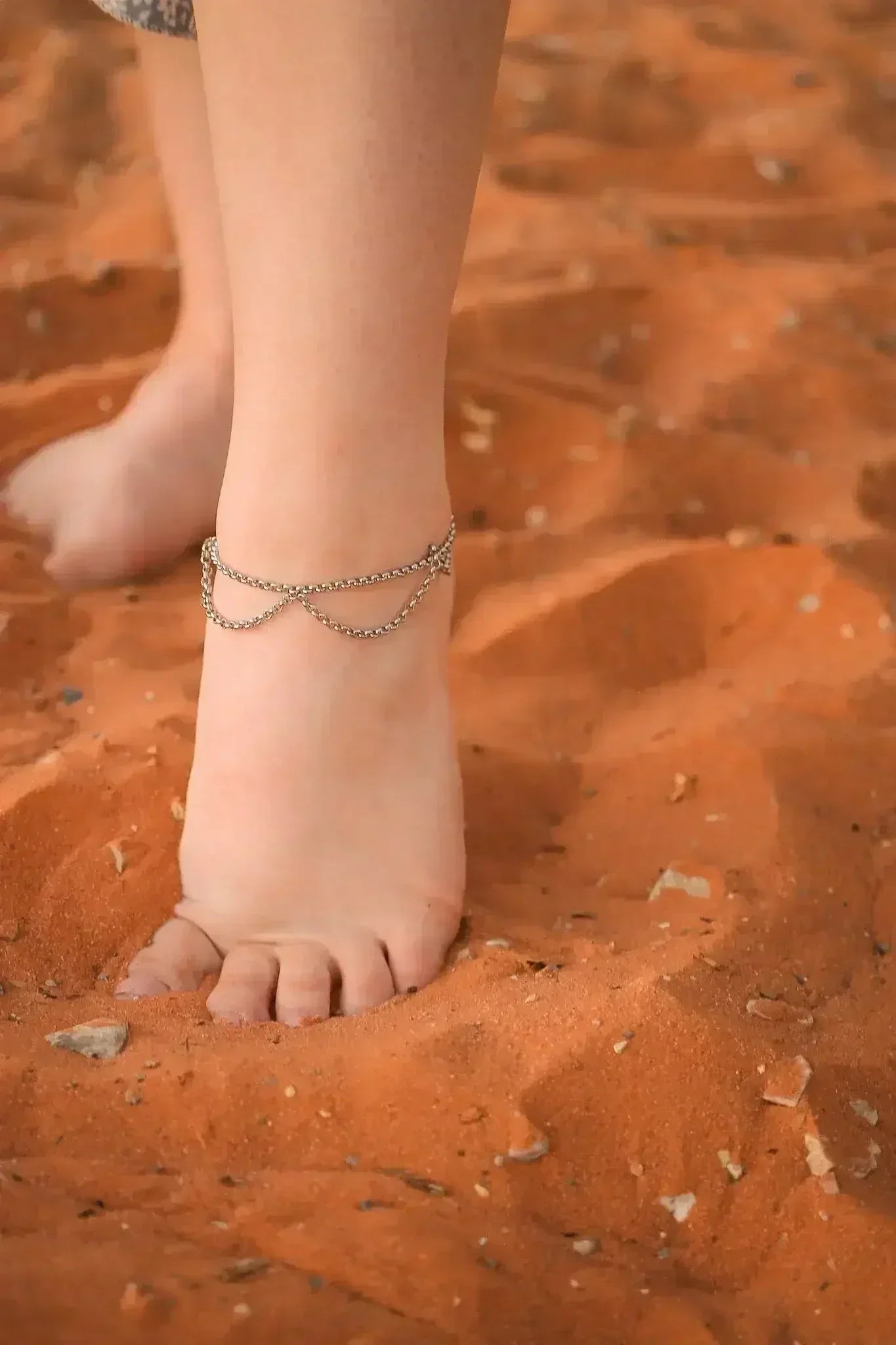 Freya Anklet in Silver Unique and Romantic | Femstylo - Femstylo