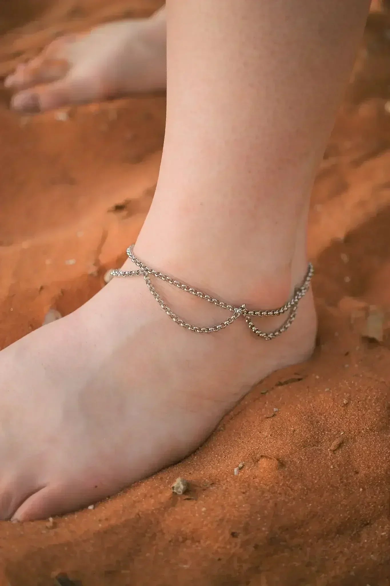 Freya Anklet in Silver Unique and Romantic | Femstylo - Femstylo