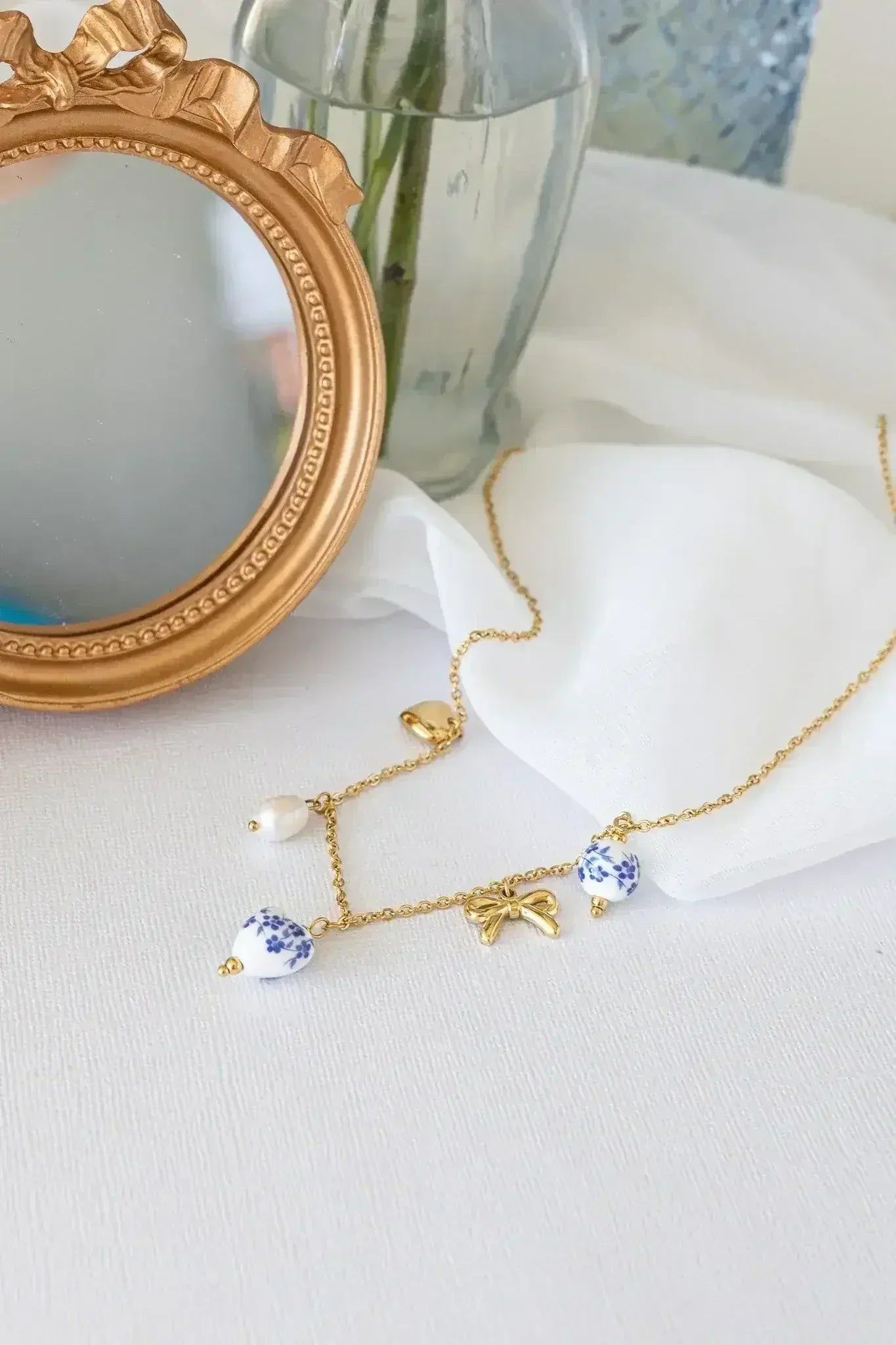 Bella Charm Necklace in Blue - Femstylo