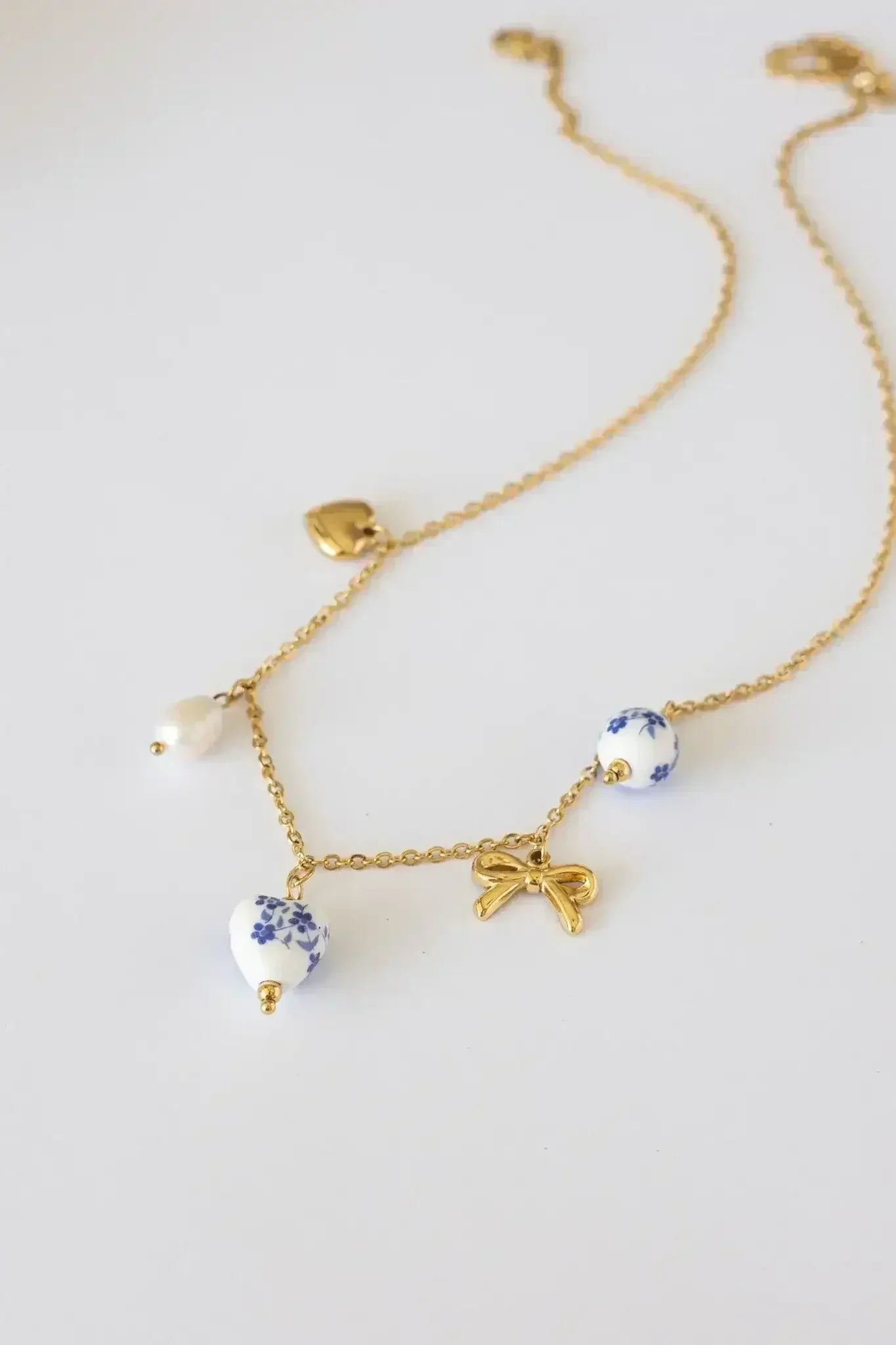 Bella Charm Necklace in Blue - Femstylo
