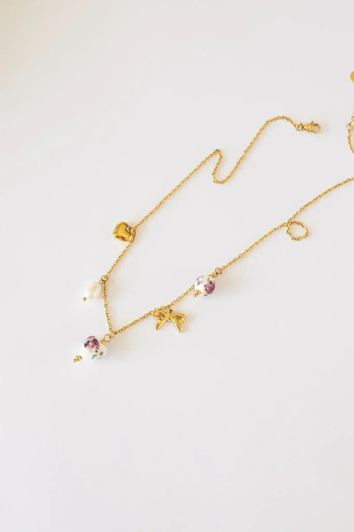 Bella Charm Necklace in Rose - Femstylo