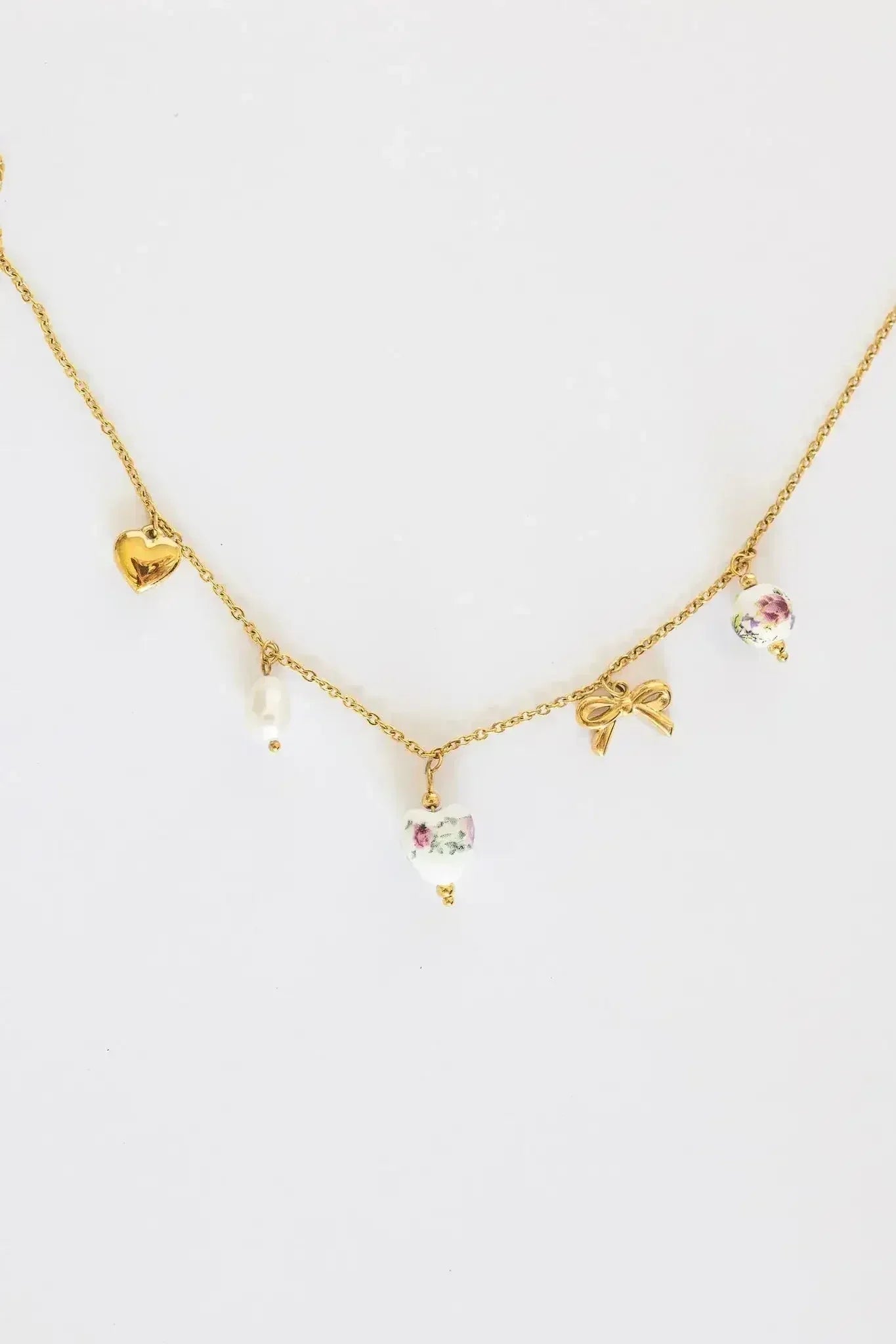Bella Charm Necklace in Rose - Femstylo